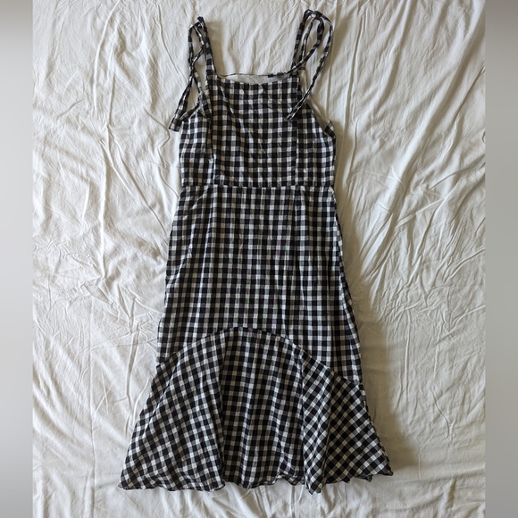 Mango gingham midi dress size M - Picture 3 of 4